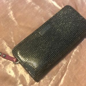 Henri Bender Black and Silver Wallet